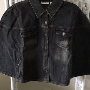Denim cape